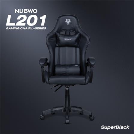 เก้าอี้เกมมิ่ง NUBWO L201 SUPER BLACK สีดำ_5