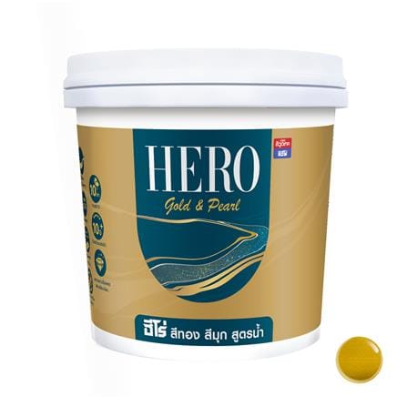 สีน้ำทาภายนอก ชนิดเงา WOODTECT HERO GOLD BASE A BJ-8008 สีเอมเพอเรอร์ 0.75 ลิตร_0