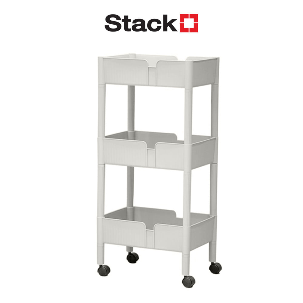 ชั้นพลาสติก 3 ชั้น STACKO AMI 42x30x90.5 ซม. สีเทา