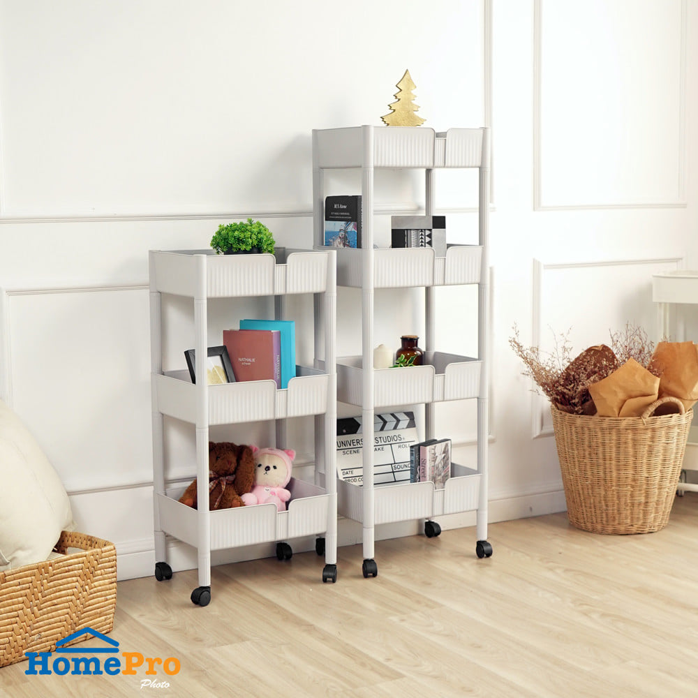 ชั้นพลาสติก 3 ชั้น STACKO AMI 42x30x90.5 ซม. สีเทา