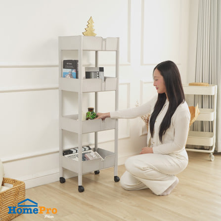 ชั้นพลาสติก 4 ชั้น STACKO AMI 42x30x124 ซม. สีเทา_1