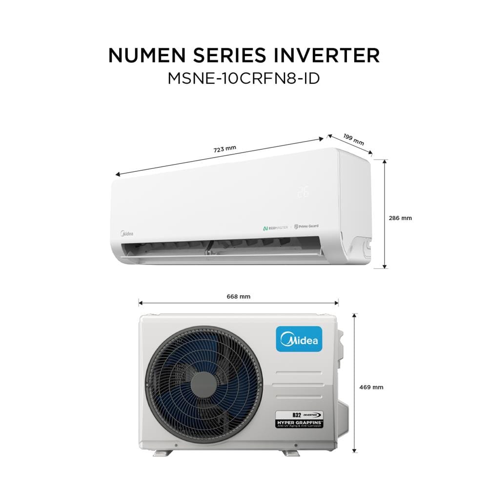 แอร์ผนัง MIDEA 10CRFN 9360 บีทียู อินเวอร์เตอร์