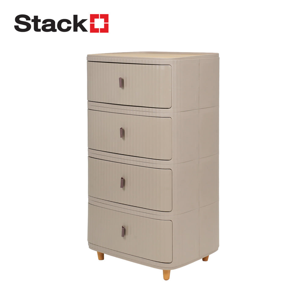 ตู้ลิ้นชัก 4 ชั้น STACKO TOMO 52x39.5x88 ซม. สีน้ำตาล_0