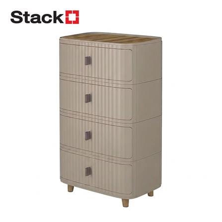 ตู้ลิ้นชัก 4 ชั้น STACKO TOMO 52x39.5x88 ซม. สีน้ำตาล_0