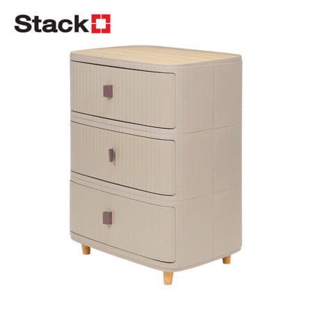 ตู้ลิ้นชัก 3 ชั้น STACKO TOMO 52x39.5x68 ซม. สีน้ำตาล_0