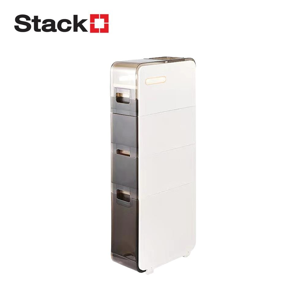 ตู้ลิ้นชักแคบ 4 ชั้น STACKO KIRA 41x18x96.3 ซม. สีขาว
