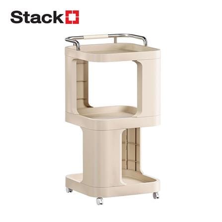 ชั้นวางของมีล้อ STACKO AIKO 35x35x61 ซม. สีเบจ_0