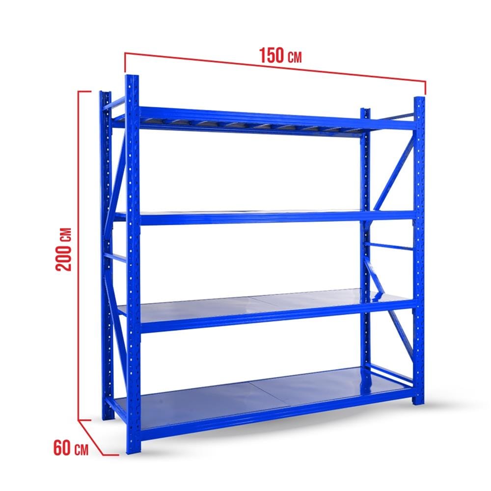 ชั้นเหล็ก 4 ชั้น MATALL 200x150x60 ซม. สีน้ำเงิน