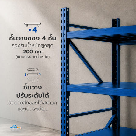 ชั้นเหล็ก 4 ชั้น MATALL 200x60x200 ซม. สีน้ำเงิน_3