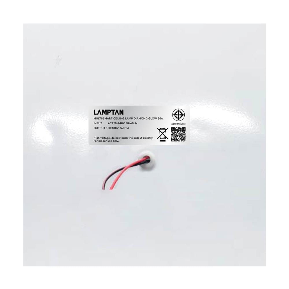 ไฟเพดาน LED LAMPTAN DIAMOND 19.5 นิ้ว 50 วัตต์ DAYLIGHT/COOL WHITE/WARM WHITE