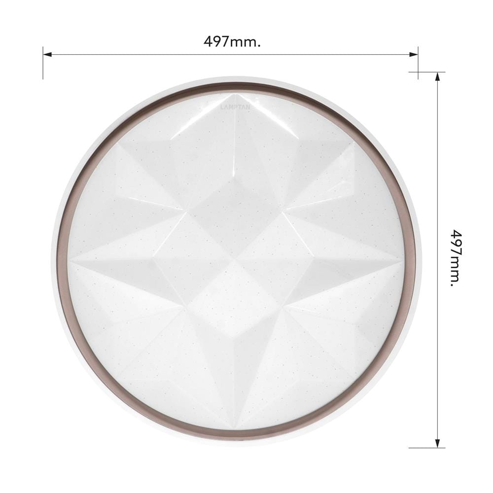 ไฟเพดาน LED LAMPTAN DIAMOND 19.5 นิ้ว 50 วัตต์ DAYLIGHT/COOL WHITE/WARM WHITE
