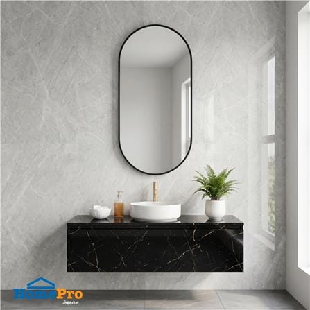 กระจกเงาตกแต่ง MOYA AL058-OV 50x100 ซม. สีดำ_3