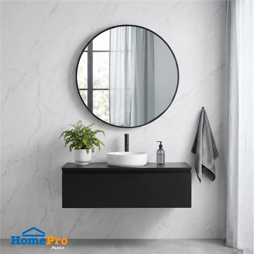 กระจกเงาตกแต่ง MOYA AL058-RD 60X60 ซม. สีดำ