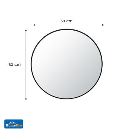 กระจกเงาตกแต่ง MOYA AL058-RD 60X60 ซม. สีดำ_3