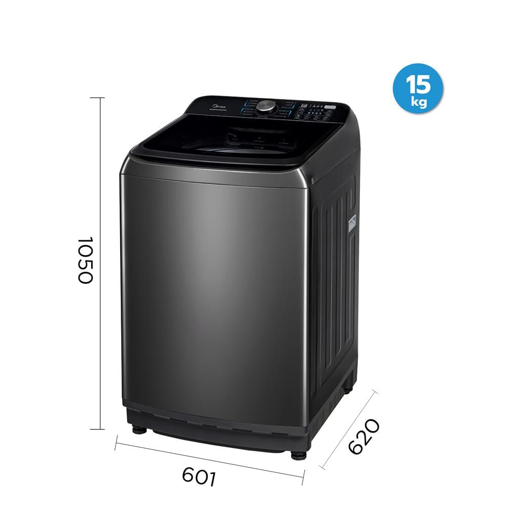 เครื่องซักผ้าฝาบน MIDEA MA512W150D 15กก. อินเวอร์เตอร์ สีดำ