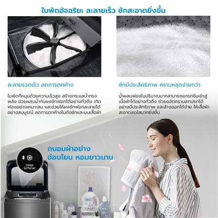 เครื่องซักผ้าฝาบน MIDEA MA512W150D 15กก. อินเวอร์เตอร์ สีดำ_8
