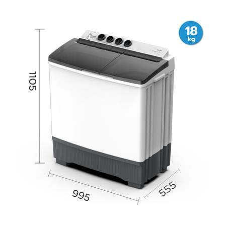 เครื่องซักผ้า 2 ถัง MIDEA MT100W180 18 กก. สีขาว_15