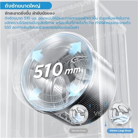 เครื่องซักผ้าฝาหน้า MIDEA MF100W85B 8.5 กก. สีขาว_10