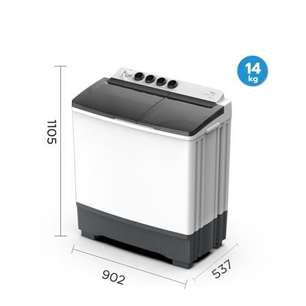 เครื่องซักผ้า 2 ถัง MIDEA MT100 14 กก. สีขาว_13