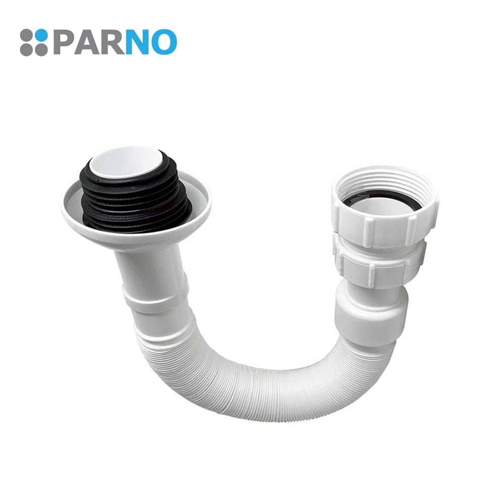 ท่อย่นยืดหดได้+สายน้ำดี PARNO 15443 1.5 ม. สีขาว