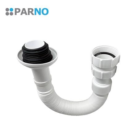 ท่อย่นยืดหดได้+สายน้ำดี PARNO 15443 1.5 ม. สีขาว_0