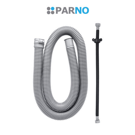 ท่อย่น+สายน้ำดี PARNO 15442 1.2 ม. สีเทา_0