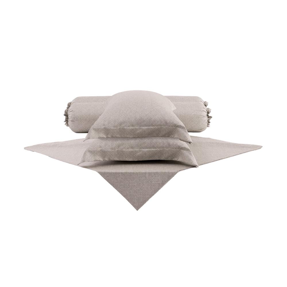 ชุดผ้าปูที่นอน 6 ฟุต (ชุด 5 ชิ้น) DUNLOPILLO VERONA VRN-01 S26 COIN GREY