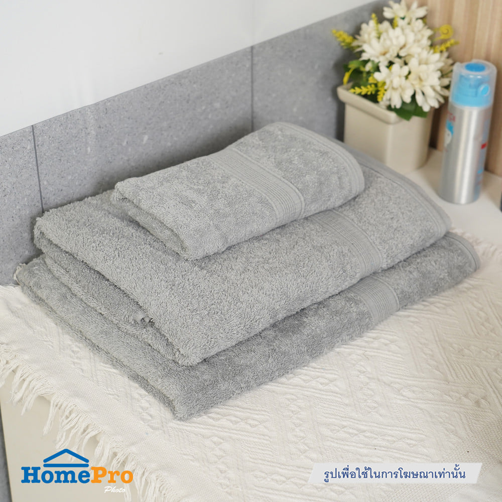 ผ้าขนหนู HOME LIVING STYLE MIKA 30x60 นิ้ว สี GREY