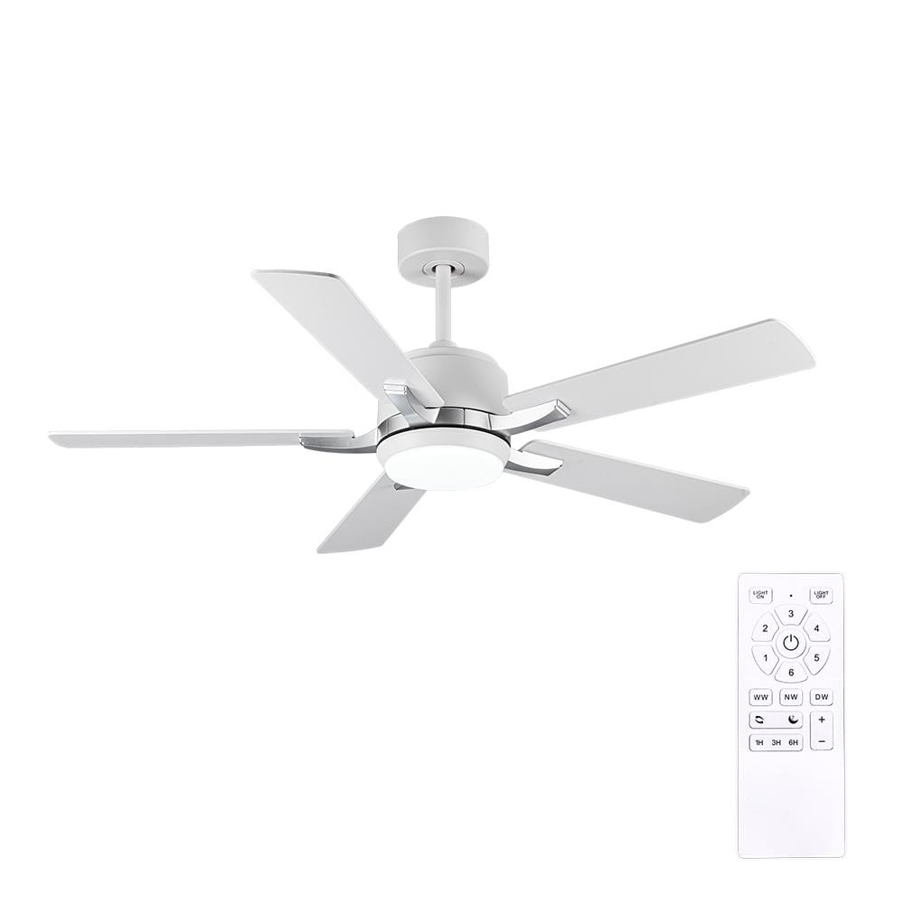 พัดลมมีโคมไฟ LED CARINI ARCADIA 1011-LWH 52 นิ้ว 24 วัตต์ DAYLIGHT/COOL WHITE/WARM WHITE สีขาว