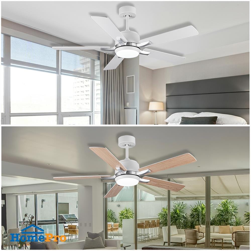 พัดลมมีโคมไฟ LED CARINI ARCADIA 1011-LWH 52 นิ้ว 24 วัตต์ DAYLIGHT/COOL WHITE/WARM WHITE สีขาว