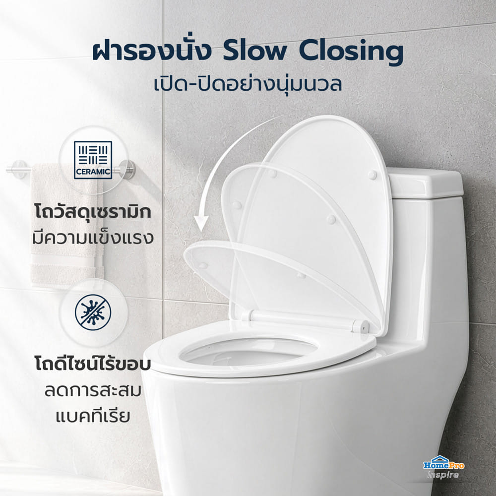 สุขภัณฑ์ 1 ชิ้น MOYA PLUS LX-2921B 6 ลิตร สีขาว