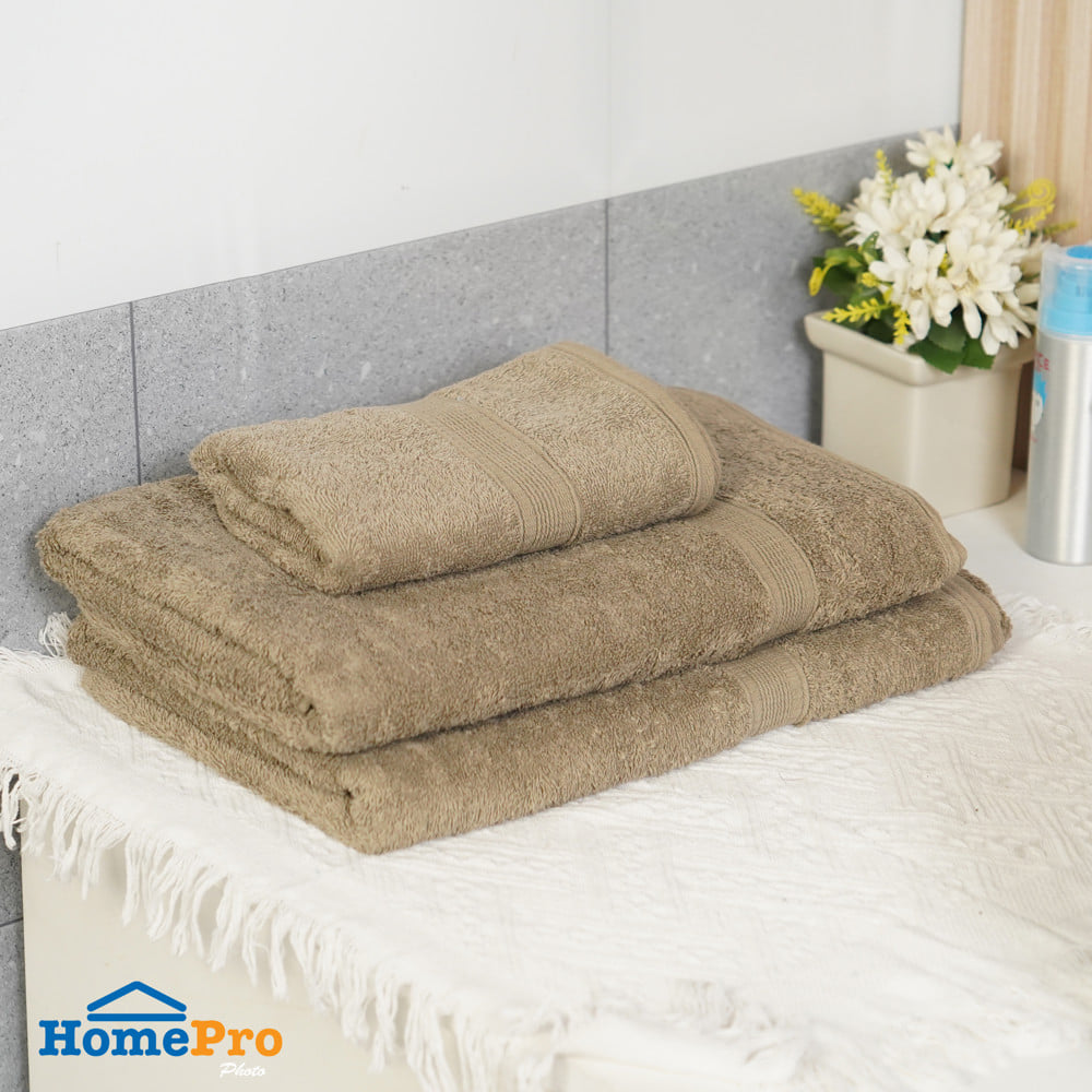 ผ้าขนหนู HOME LIVING STYLE MIKA 27x54 นิ้ว สี BROWN