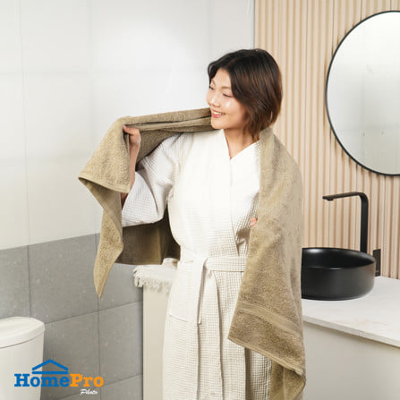 ผ้าขนหนู HOME LIVING STYLE MIKA 27x54 นิ้ว สี BROWN_4