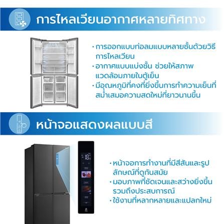 ตู้เย็น MULTI DOOR MIDEA MDRF550FGF30TH 14.4 คิว สีดำ_11