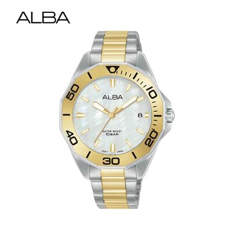 นาฬิกาข้อมือผู้หญิง ALBA รุ่น BOYISH QUARTZ AG8P21X ขนาด 36 มม. สีขาว_0