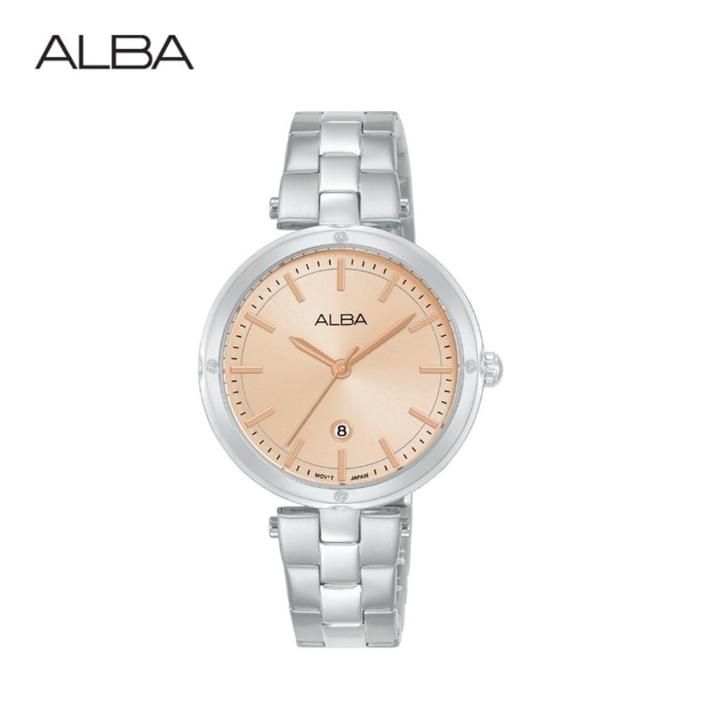 นาฬิกาข้อมือผู้หญิง ALBA รุ่น IKEBANA AH7DE1X ขนาด 32 มม. สีทองชมพู