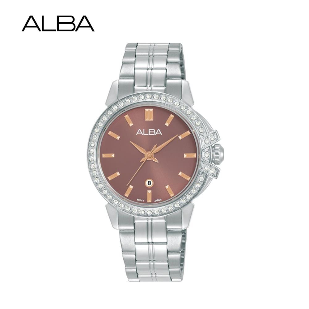 นาฬิกาข้อมือผู้หญิง ALBA รุ่น SIGNA AH7CX5X ขนาด 34 มม. สีแดง
