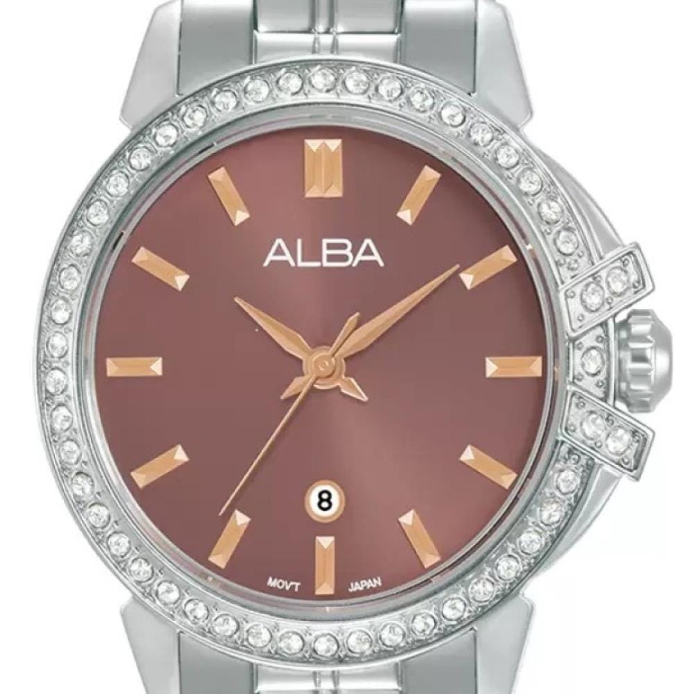 นาฬิกาข้อมือผู้หญิง ALBA รุ่น SIGNA AH7CX5X ขนาด 34 มม. สีแดง