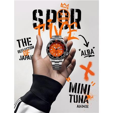 นาฬิกาข้อมือผู้ชาย ALBA รุ่น MINI TUNA AL4343X ขนาด 43 มม. สีส้ม_2