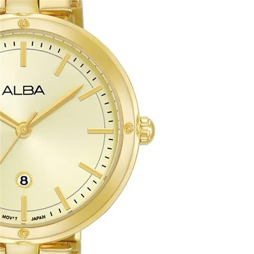 นาฬิกาข้อมือผู้หญิง ALBA รุ่น IKEBANA AH7DD4X ขนาด 32 มม. สีทอง