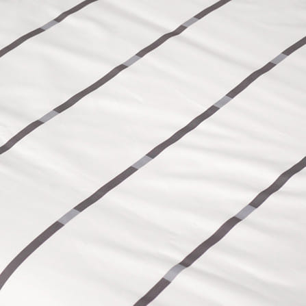 ปลอกผ้านวม HOME LIVING STYLE SLEEK 100x90 นิ้ว สี WHITE & GREY_1