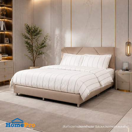 ปลอกผ้านวม HOME LIVING STYLE SLEEK 100x90 นิ้ว สี WHITE & GREY_3