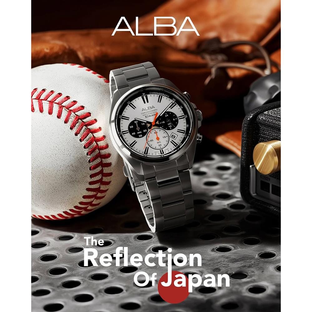 นาฬิกาข้อมือผู้ชาย ALBA รุ่น SPORTIVE AT3K35X ขนาด 42.5 มม. สีดำ
