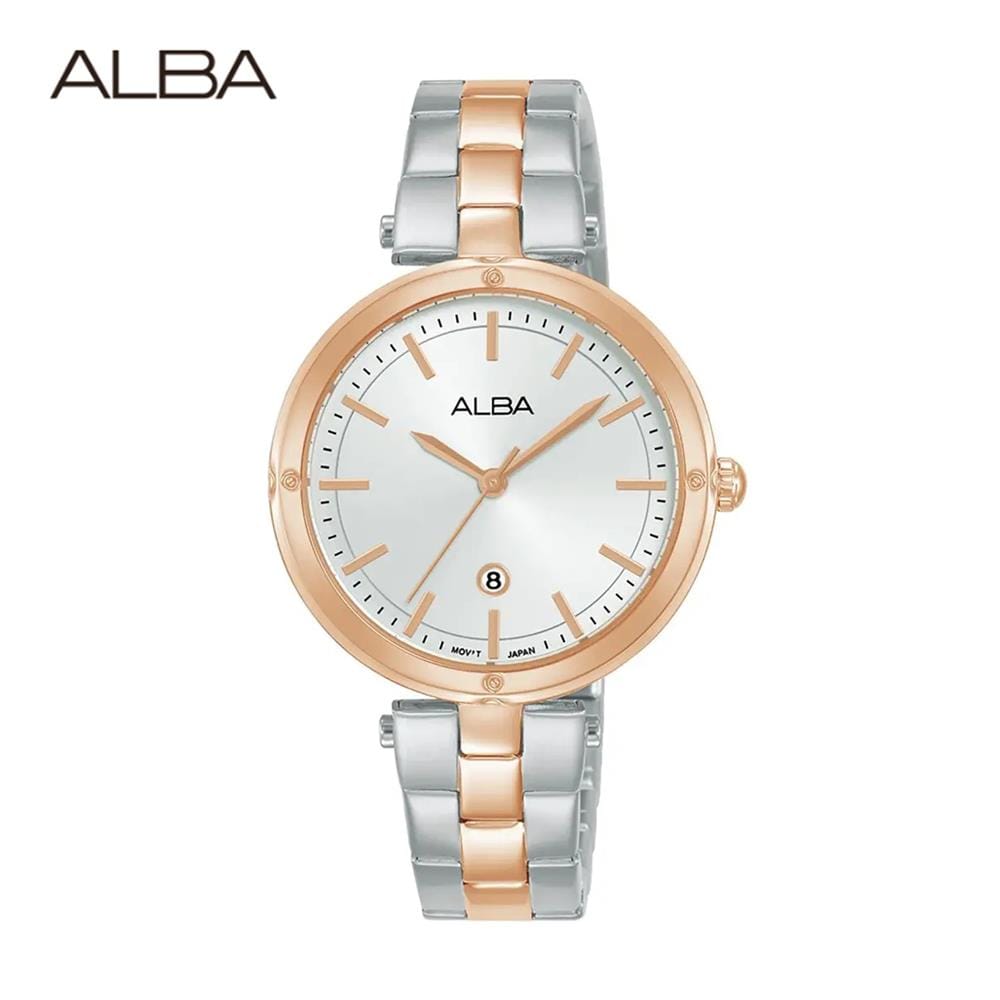 นาฬิกาข้อมือผู้หญิง ALBA รุ่น IKEBANA AH7DD6X ขนาด 32 มม. สีขาว