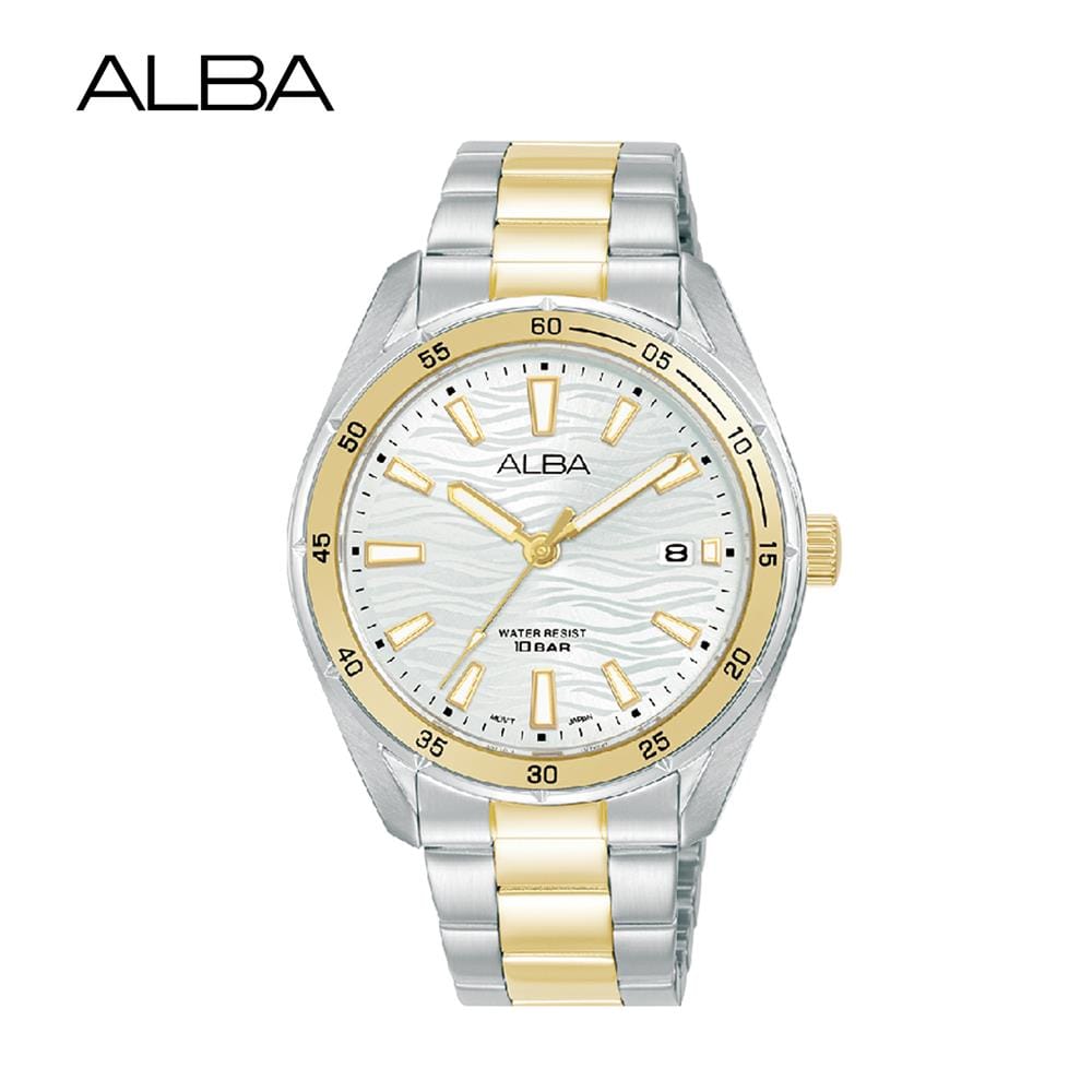 นาฬิกาข้อมือผู้หญิง ALBA รุ่น BOYISH QUARTZ AG8N57X ขนาด 36 มม. สีขาว