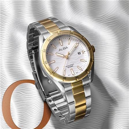 นาฬิกาข้อมือผู้หญิง ALBA รุ่น BOYISH QUARTZ AG8N57X ขนาด 36 มม. สีขาว_2
