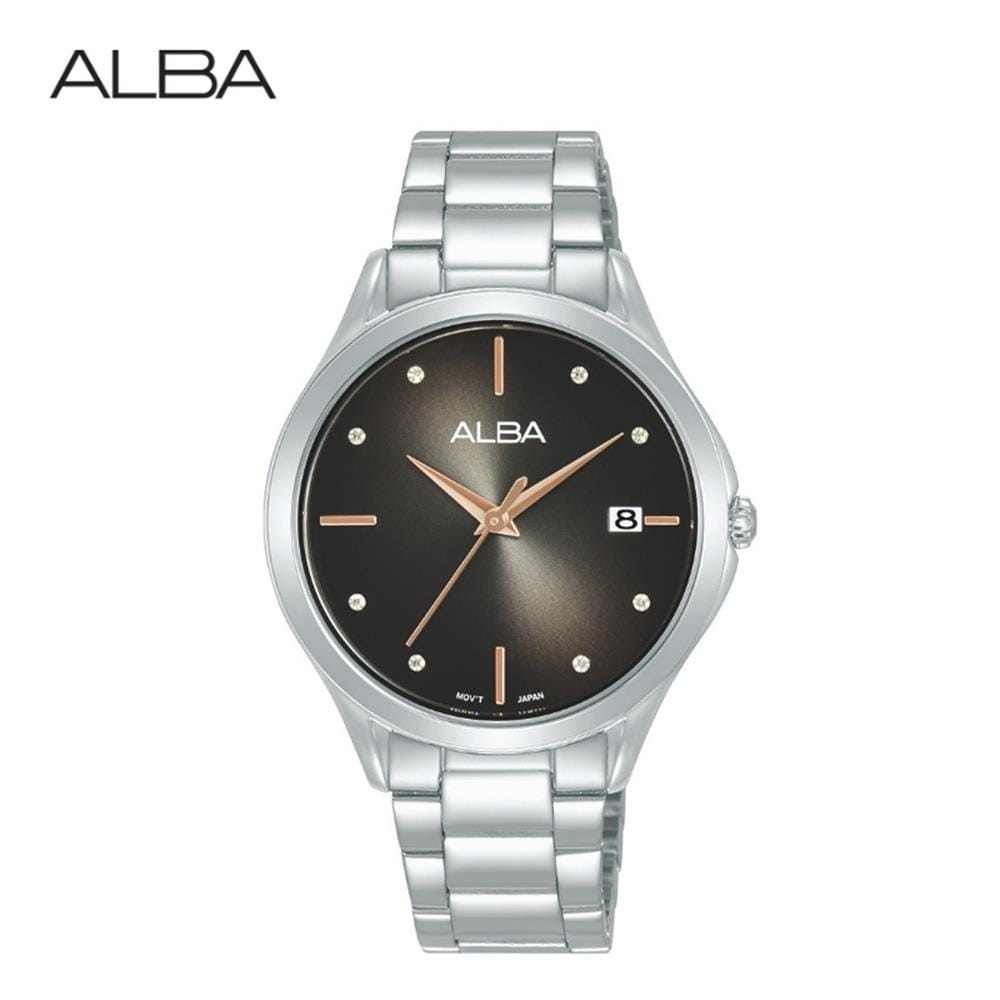 นาฬิกาข้อมือผู้หญิง ALBA รุ่น IKEBANA AG8P51X ขนาด 34 มม. สีดำ