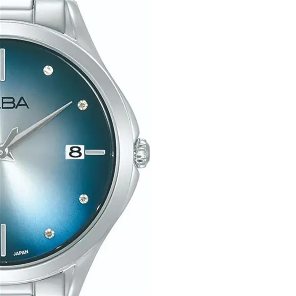 นาฬิกาข้อมือผู้หญิง ALBA รุ่น IKEBANA AG8P55X ขนาด 34 มม. สีฟ้า