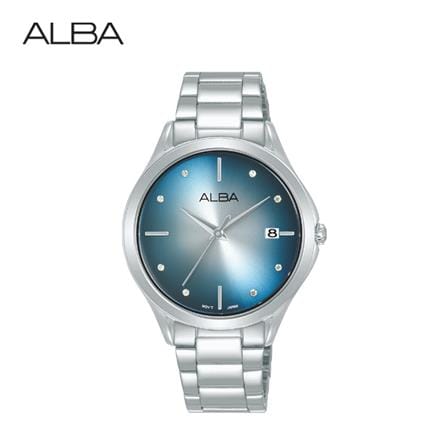 นาฬิกาข้อมือผู้หญิง ALBA รุ่น IKEBANA AG8P55X ขนาด 34 มม. สีฟ้า