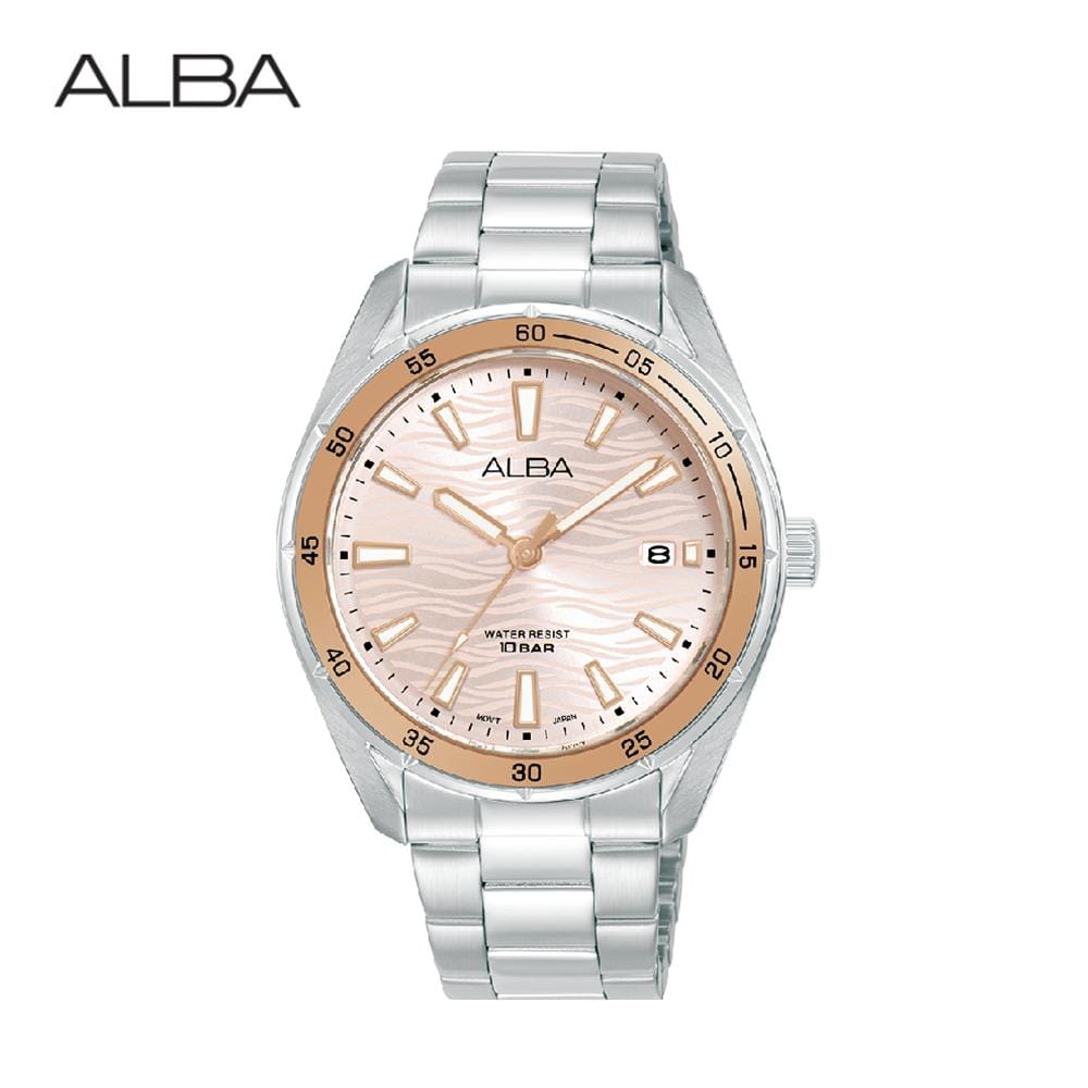 นาฬิกาข้อมือผู้หญิง ALBA รุ่น BOYISH AG8N65X ขนาด 36 มม. สีชมพูอ่อน_1
